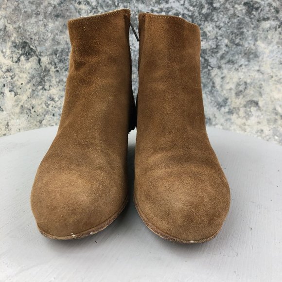 Woman by Common Projects Women's EU 36 (US 6) Brown Leather Side Zip Ankle Boots - Picture 2 of 14